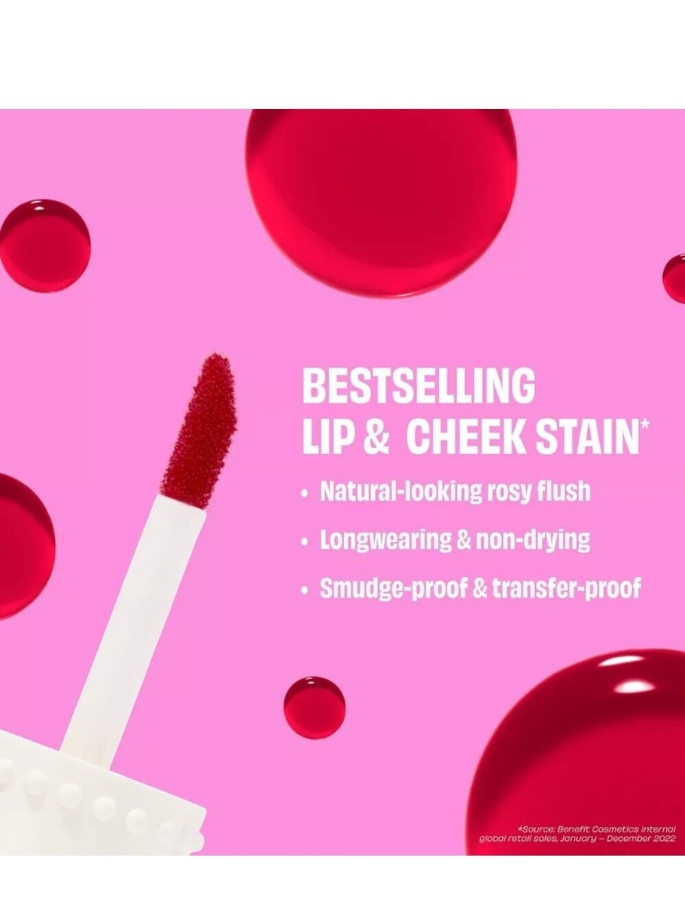 BENEFIT BENETINT ROSE TINTED LIP & CHEEK STAIN. - Picture 4 of 9